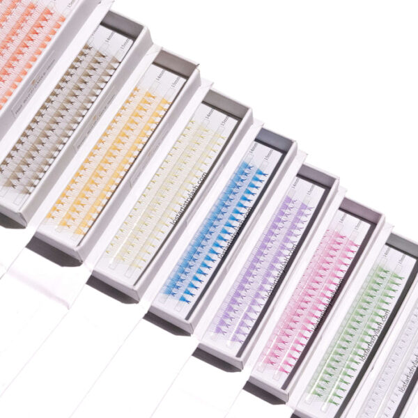 COLORED MID STEM PREMADE LASH FANS